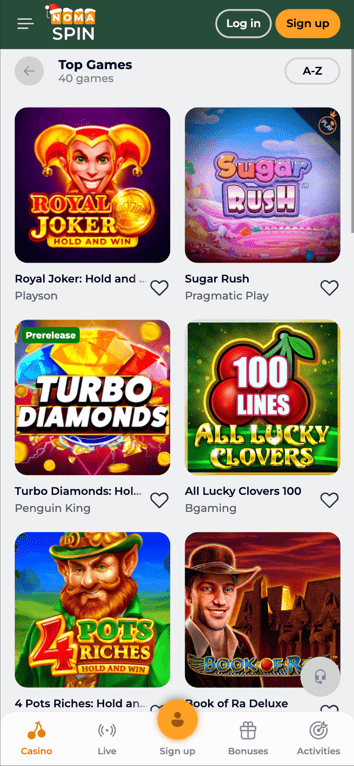 Nomaspin Casino Download Mobiele App